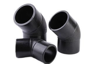 Su Pompası için Ansi B16.9 HDPE 45 Derece Dirsek Parçaları Butt Fusion
