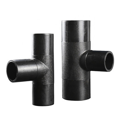 SCH40 DN20-110 hdpe boru sıkıştırma bağlantı parçaları HDPE tee